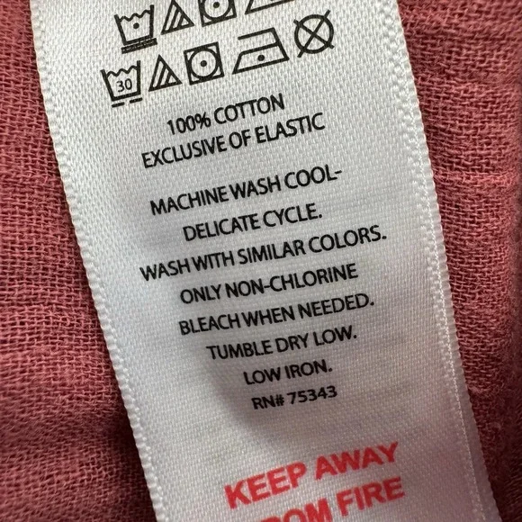 Boho Eyelet Festival Dress S Romantic Cottage Embroidered Earthy Coral Ruffle - Picture 6 of 6